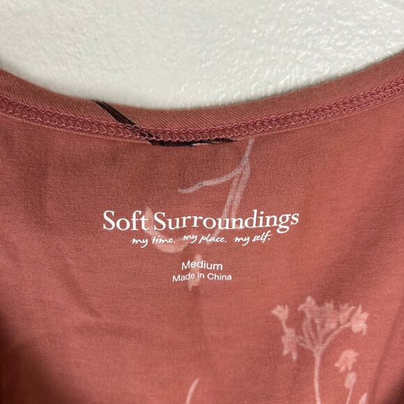 Soft Surroundings Terracotta Floral Lace Tank Top - Picture 3 of 6